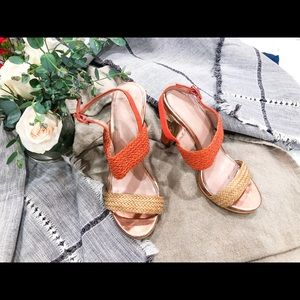 Vince Camuto Orange & Cream Platform Sandal 8.5